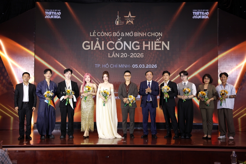 Chính thức công bố Giải thưởng Cống hiến lần thứ 20 năm 2026